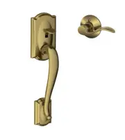 Schlage FE285-CAM-ACC-LH Camelot Lower Handleset for Schlage - Brass