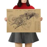 Car Design Diagram Wall Art Poster (50x35cm)