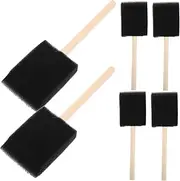 6pcs Boys and Girls Paint Brushes Set Soft Sponge Painting Tools Wooden Handle Sponge Brush for Art Craft Doodling DIY Projects