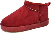 [TruFox] Womens Mini Boots Classic Faux Fur Lined Slip On Ankle Booties