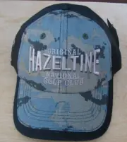 NEW BLACK / CAMO MENS ORIGINAL HAZELTINE NATIONAL GOLF CLUB HAT CAP ADJUSTABLE