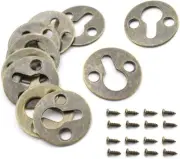 Round Metal Keyhole Hanging Films Shelf Brackets for Picture Frame Bronze
