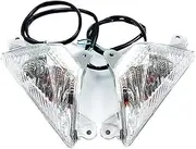 KIXURO Front Turn Signal Light for 300R 300 R ABS EX300 ER-6F -6R 636 650 2013-2016 620mm Indicator Lamp Motorcycle Turn Signal Light(Black Clear Bulb Light)
