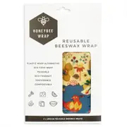 Honeybee Beeswax Food Wraps - Twin Set Medium