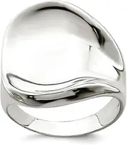 [JewelryWeb] 925 Sterling Silver Solid Ring Size 6 Band Style-Ring for Women