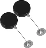 Hoement 2pcs Retractable Security Cable Lock for Tv Remote Control Theft Steel Wire Tether with Automatic Reel System for Outdoor Travel Safety and Protection