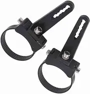 2 Pcs 1"-3" Bull/Roll Bar Mount Bracket Clamps Holder Aluminum Alloy Black Style LED Car Truck Off Road Work Light with 2 L Shaped Wrench & 2 Sponge Pads (2.5 Inch)