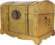 Antique Wood Box Vintage Pirate Treasure Box Decorative Treasure Chest Boxes Storage Trunks Jewelry Storage Box Trinket Keepsake Chest with Lock for Halloweeen