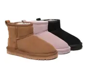 AUSTRALIAN SHEPHERD® UGG Boots Kids Sheepskin Wool Mini Noel - Chestnut / AU Kids 8-10 / EU 26-28