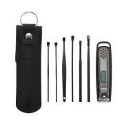 Splash-proof Nail Clippers Set Toenail Clippers Black 1 Set