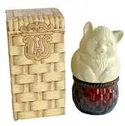 Avon Kitten Hideaway Charisma Cream Sachet Perfume Jar vintage avon /
