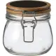 【Premier】標記扣式玻璃密封罐 木500ml(保鮮罐 咖啡罐 收納罐 零食罐 儲物罐)