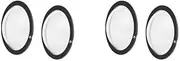 2 Set of/Set Lens Protector for Insta 360 X3 Easy Installation Strong Protection Dust-Proof for X3 Glass Guards, Black 2Set