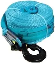 Manual Winch 9.5mm*28m Off-Road Vehicle Winch Rope Polymer Polyethylene 12-Strand Outdoor Traction Trailer Rope with Hook Marine Puller(Blue)