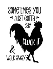 Cluck it funny chicken High Quality Metal Magnet 3 x 4 Fridge 8512