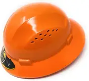 Orange Full Brim Hard Hat with with Fas-trac Suspension