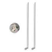 2-Pack 2.4GHz 10dBi White RP-SMA WiFi Antenna for WiFi Router Extender Booster