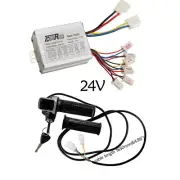 24V 500W Electric Brush Motor Controller+LCD Throttle For Scooter Razor Bicycle