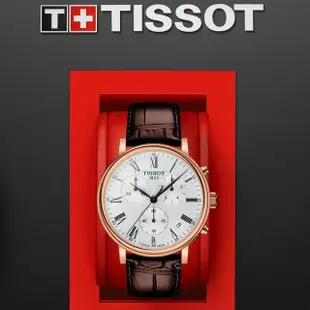 【TISSOT 天梭 官方授權】CARSON 羅馬時尚計時男錶 手錶 母親節 禮物(T1224173603300)