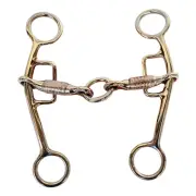 JK BAR H EQUINE Western Horse 5 In Mouth Stainless Steel Short Gag Bit