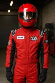 Custom 2025 Red GO kart Racing Suit | Pro Karting Gear| Motorsport overalls USA