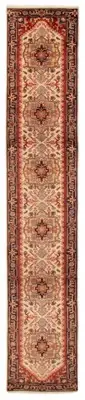 Vintage Hand-knotted Runner Rug 2'6" x 13'9" Traditional Wool Carpet