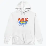 Panic Attack White Hoodie Crewneck Sweatshirt Pullover