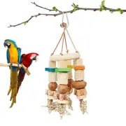 11In Parrot Chew Toys Wooden Chewing Toys for Parrots Bird Cage Toy
