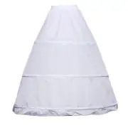 Women 3 Hoops A-Line Petticoat Adjustable Drawstring Waist Wedding Bridal Dress