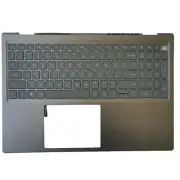 For Dell Inspiron 15Pro 5510 5515 Palmrest Backlit Keyboard 06P0TG Dark Gray US