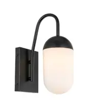 Elegant Lighting LD6169 Kace 1 Light 14" Tall Wall Sconce - Black