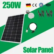 12V 250W Solar Panel Mono Kit Home Generator Camping Caravan Battery Charger