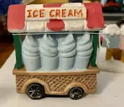 Fairy Garden Decor ~Ceramic Ice Cream Stand/Cart 3”H x 2.75” W ~ NEW w/TAG