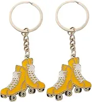 BCOATH 2Pcs Fashion Keychains with Adorable Roller Skate Charms Novelty Hanging Keychains for Bag Decoration Unique Boys Lightweight Keyring Pendants