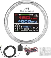 GPS Speedometer, 85mm Digital Gauge, Multifunctional Meter Compatible with Boats Yacht, TFT Color Display Voltmeter Odometer