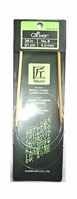 Clover Takumi Bamboo 36 Inch Circular Knitting Needle Size 6