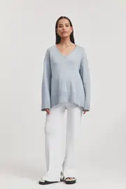 Celeste Wide Leg Pant (White)