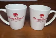 Harry And David Coffee Tea Mugs- Set of 2 - Medford,Oregon Quality Since 1934