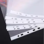 100x A4 Clear Plastic Punched Pockets Sheet Protectors Transparent Cover Files 70 Micron (Heavy)