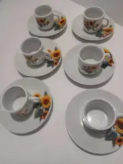 Cuban Espresso Sunflower Coffee Cup Cafecito Cubano Tacita Taza 2oz & 3oz Sets