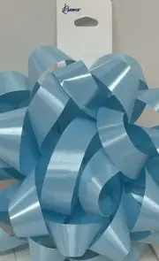 Light Blue Satin Ribbon Bow