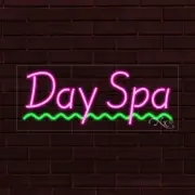NEW "DAY SPA" w/UNDERLINE 30x12X1 INCH LED FLEX WINDOW/WALL INDOOR SIGN 30225