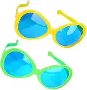 [WRITWAA] Plastic Funny Sunglasses for Adults Big Frame Men Women Party Sunglasses for Fun Party Props Photo Booth Accessory Random