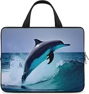 Laptop Case Sleeve Shockproof Computer Carrying Bag Dolphin Laptop Bag Tote Lightweight Notebook Case Cover Traveling Briefcase Handle Bags for Travel Business 13inch