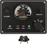 Gearwell Boat Tachometer Panel, Compatible with Yachts, 210x160mm Marine Tacho Gauge 0-8000 RPM Multifunction Instrument with Alarm