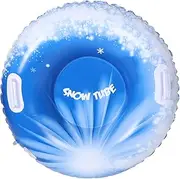 GALPADA Inflatable Snow Tube for Heavy Duty PVC Snow Sled with Comfortable Ergonomic Design Safe Construction for Winter Outdoor Sledding Activities