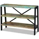 Vintage Sideboard 3 Storage Shelves Steel Frame Hallway Console Table Highboard