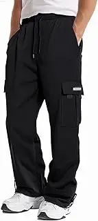[GYMBULLFIGHT] Men's Athletic Sweatpants Loose Fit Pants Joggers for Men with Pockets, Open Bottom Drawstring