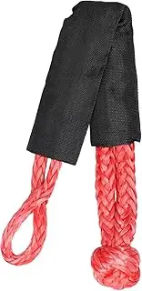 17T Practical Car Synthetic Soft Shackle Trailer Pull Towing Rope Winch Straps for Car Broke Down Red 1pcs
