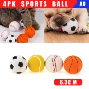 4/12Pcs Mini Pet Sports Rubber Balls Dog Puppy Play Throw Fetch Training Cat Toy